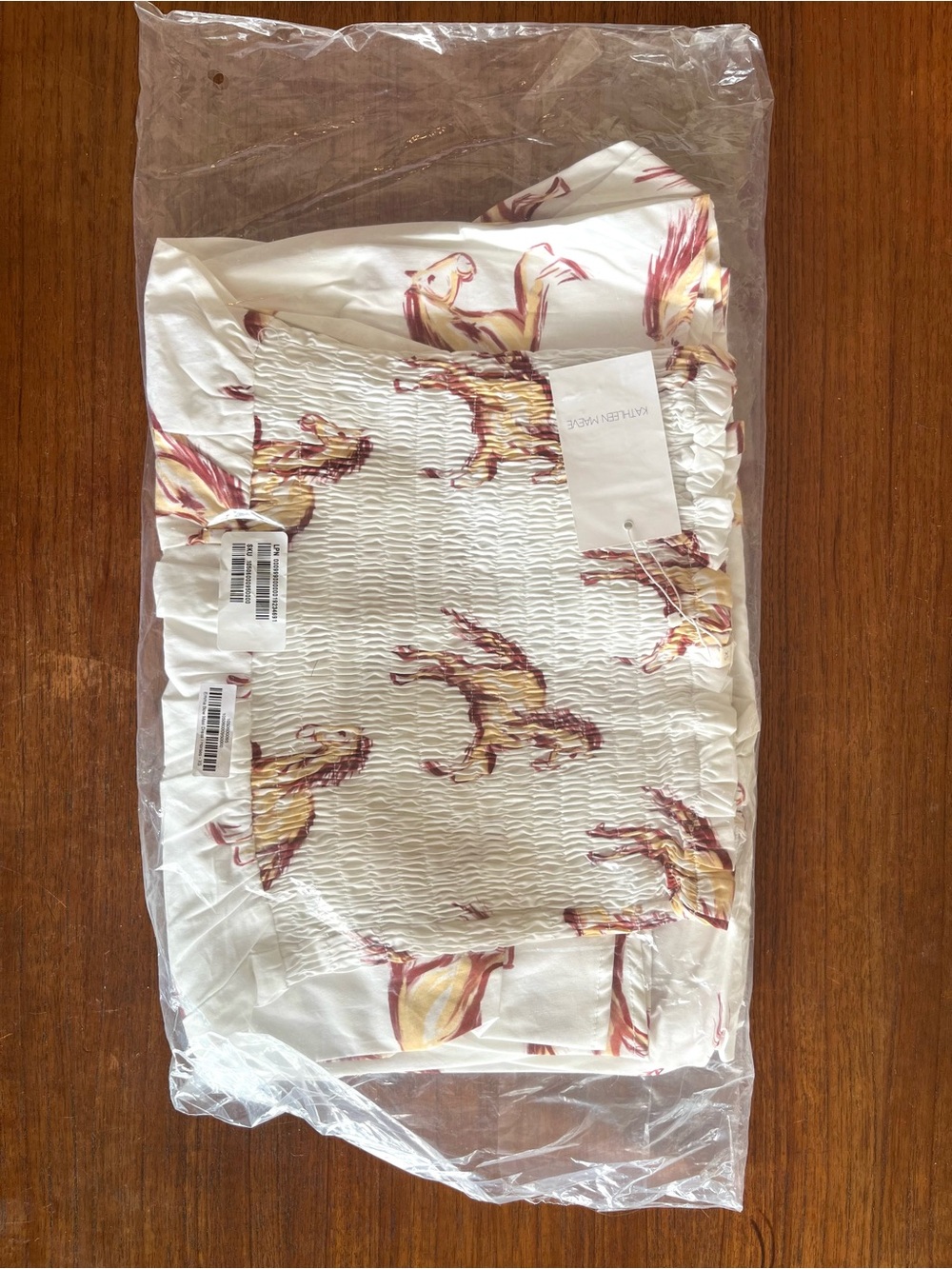 Kathleen Maeve Emma Bow Horse Print Maxi Nap Dress (Hill House Home Ellie) XS - Picture 9 of 9